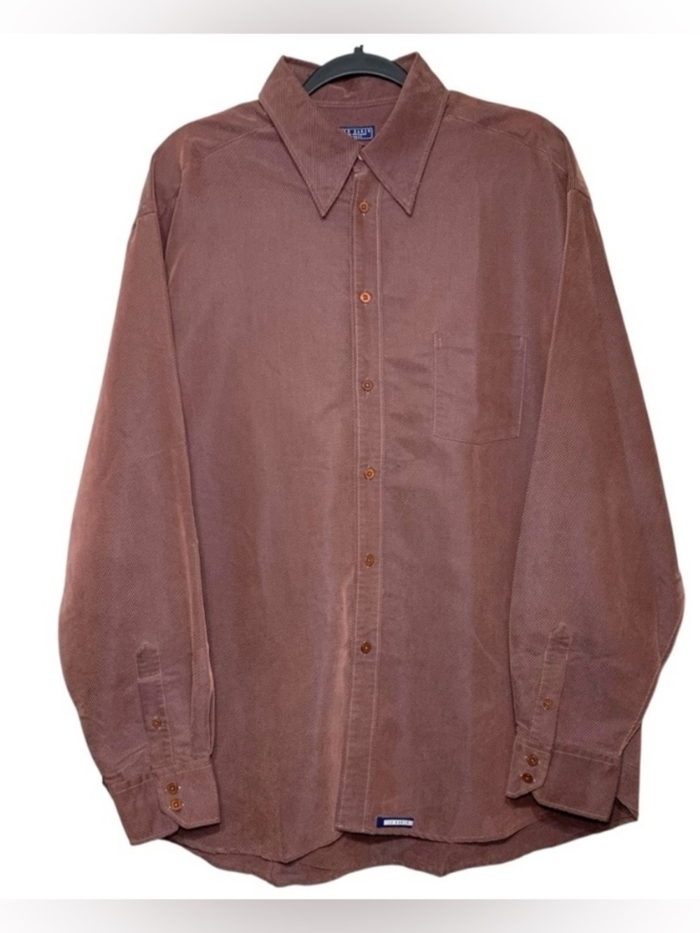 Ted Baker Brown Button Down Shirt Sz 5 (XL) Oversized Long Sleeve Classic